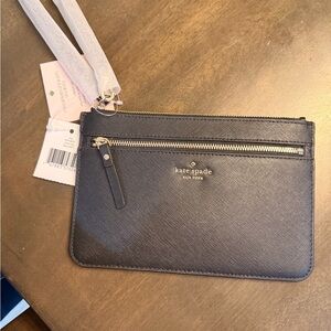 BRAND NEW WITH TAGS - Kate Spade Black Leather Wristlet